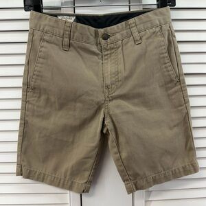 Volcom boys size 12 Khaki Chino Shorts